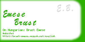 emese brust business card